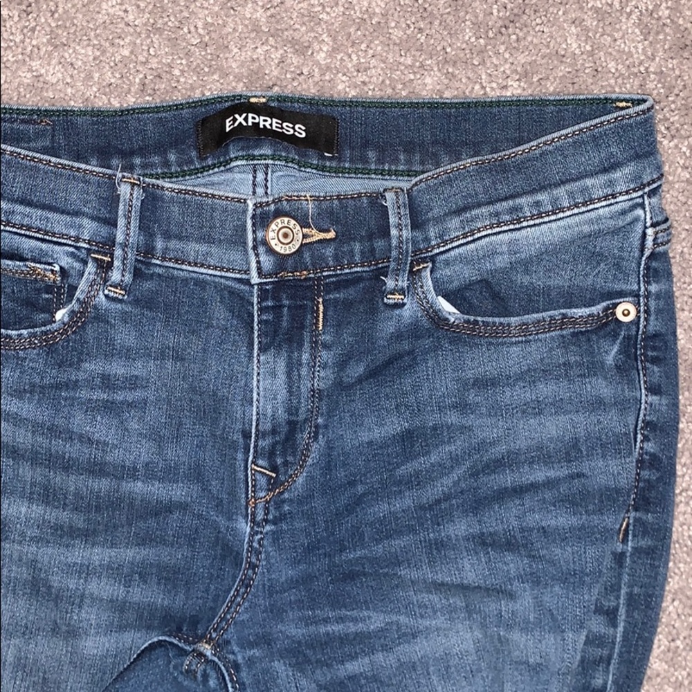 Express Repreve Mid Rise Legging Jeans - Picture 2 of 4